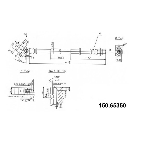 Centric Parts BRAKE HOSE 150.6535